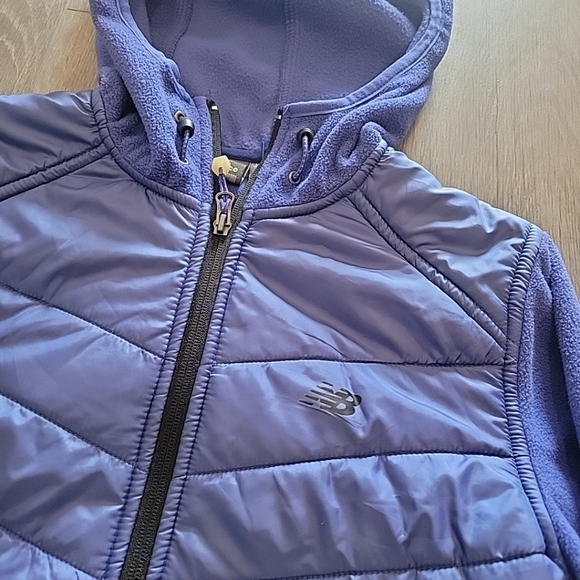 New Balance Jacket Women Small Purple Insulated Full Zip Micro Fleece Jacket - Picture 2 of 4